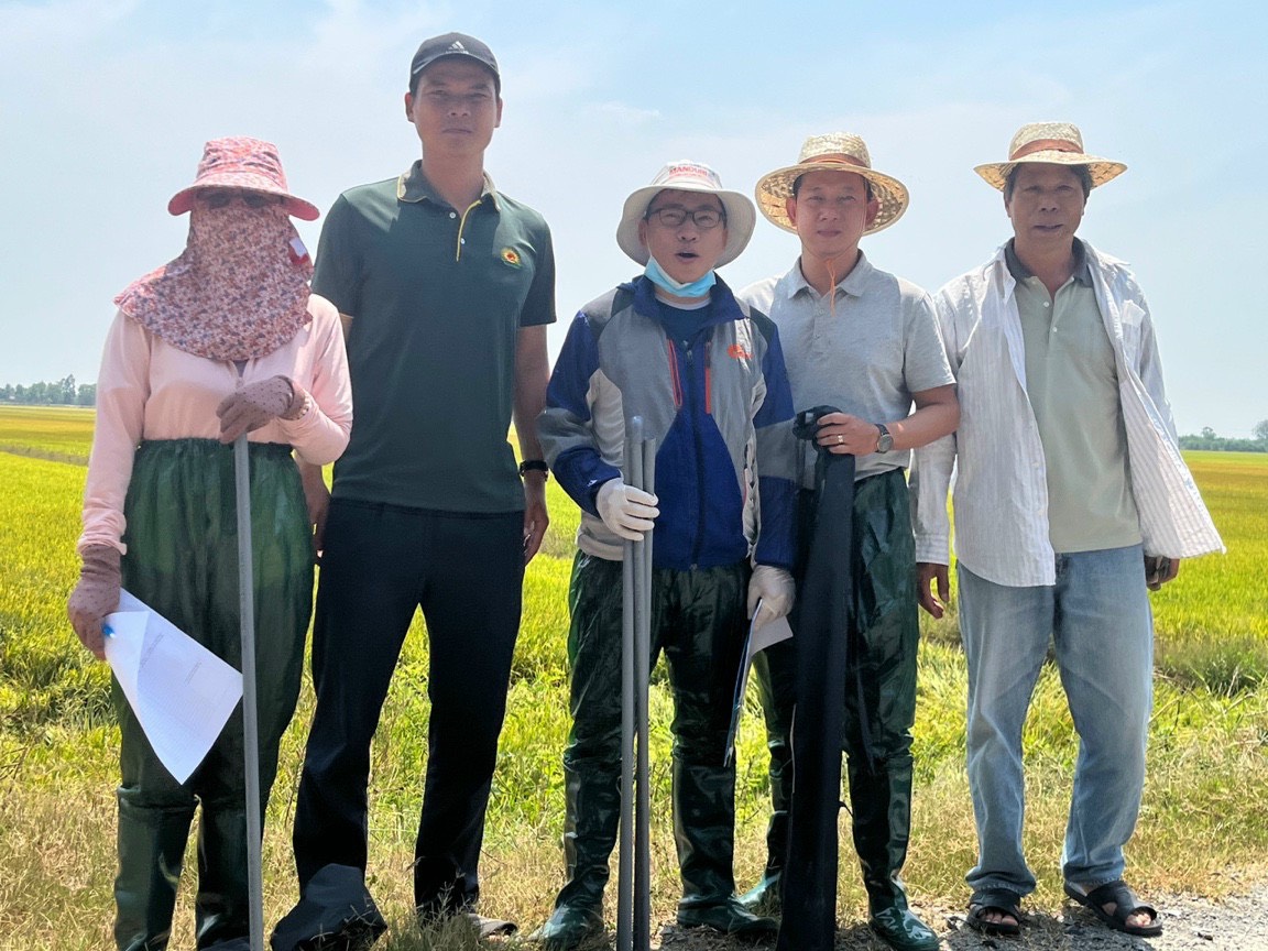 Hoạt động kiểm tra lô ruộng lúa thơm tại Đồng Tháp